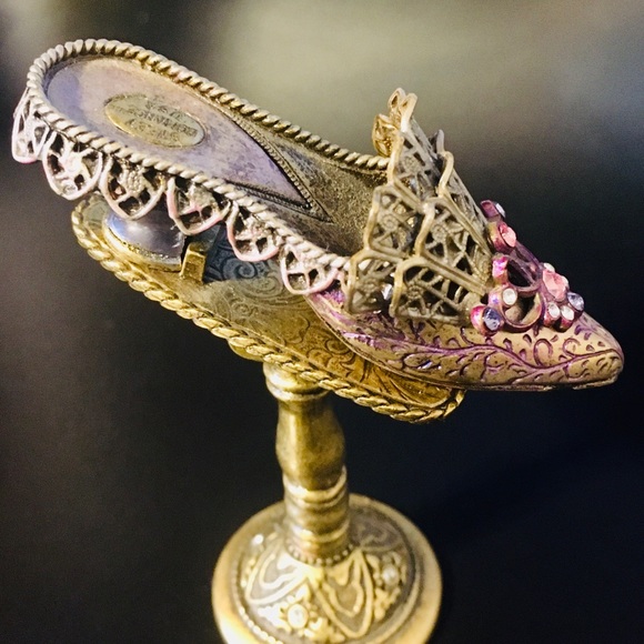 Sweet Romance Other - Sweet Romance French Victorian Shoe Figure and Shoe Stand Collectible Miniature